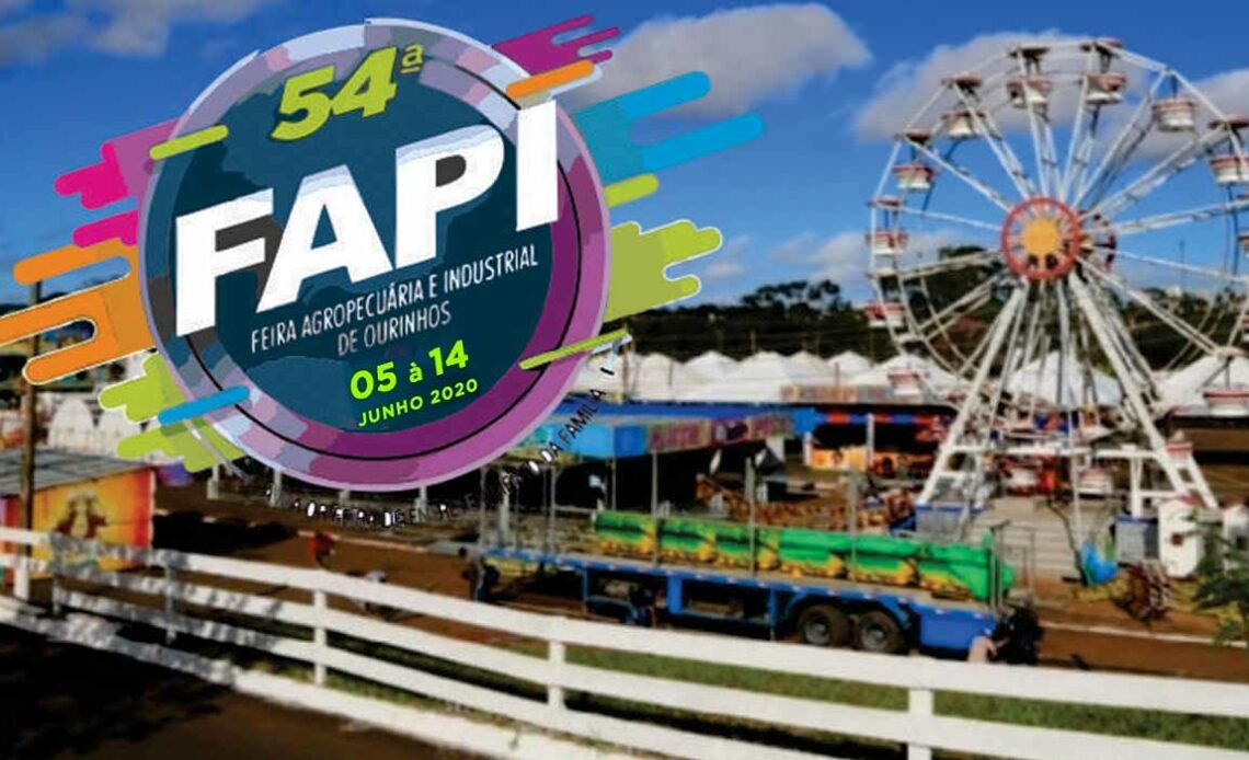 Logo da FAPI Ourinhos 2020 com Feira ao fundo