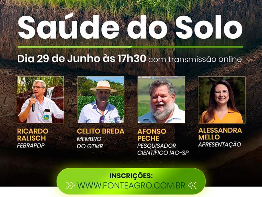 Chamada para o painel Saúde do Solo Brasileiro