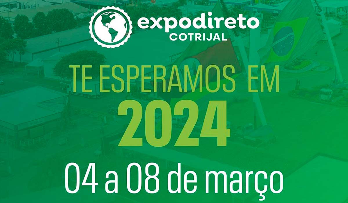 Chamada para a Expodireto Cotrijal 2024