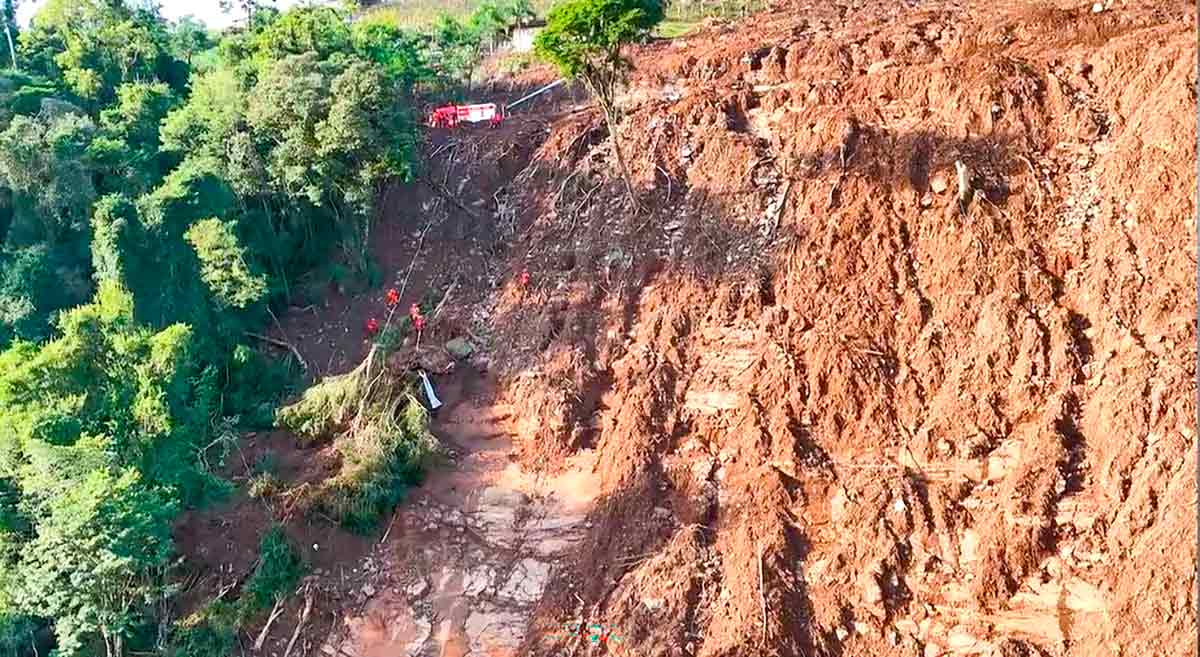 Grande avalanche na região serrana