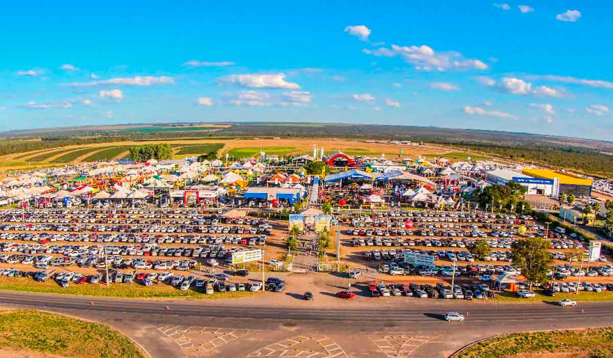 Vista aérea do parque de exposições