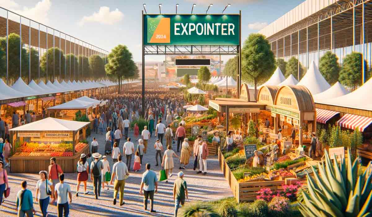 Imagem projetada do Pavilhão da Agricultura Familiar da Expointer 2024 - Imagem: IA