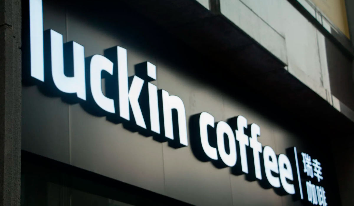 A marca chinesa Luckin Coffee