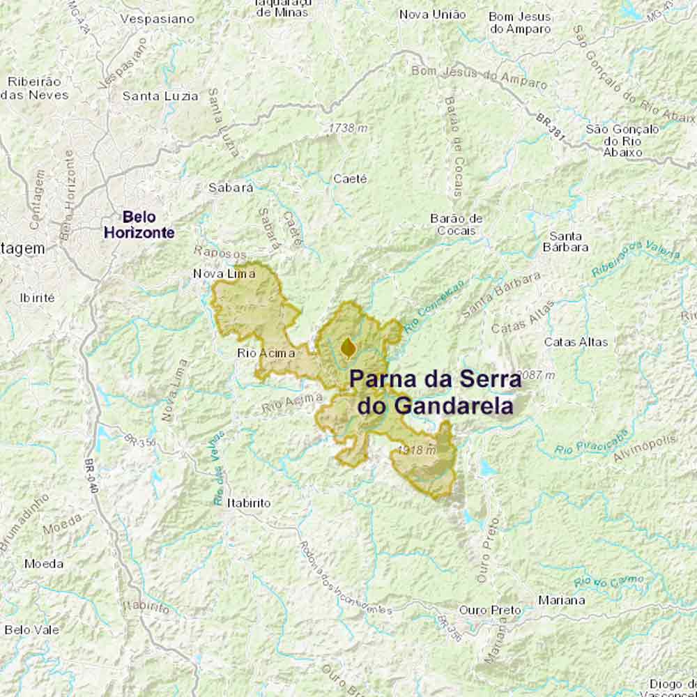 Localização do Parna da Serra do Gandarela