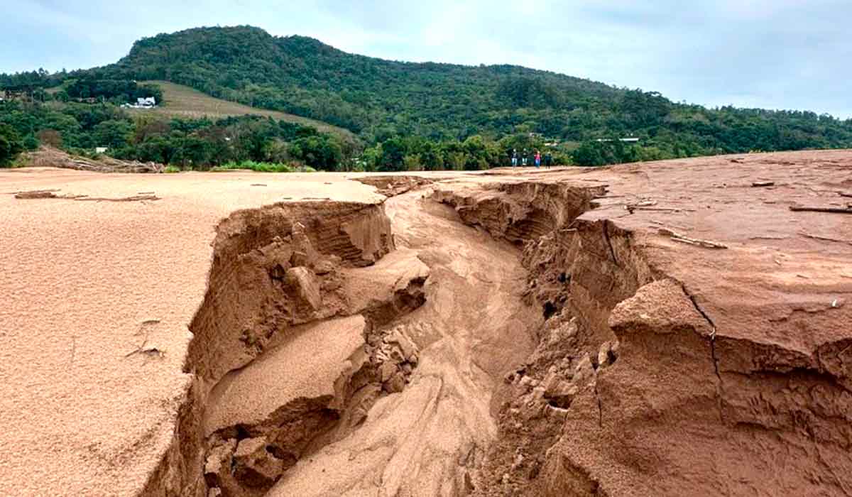 Solo degradado com camada considerável de areia na parte superficial - Foto: Laboratório de Solos/UFRGS