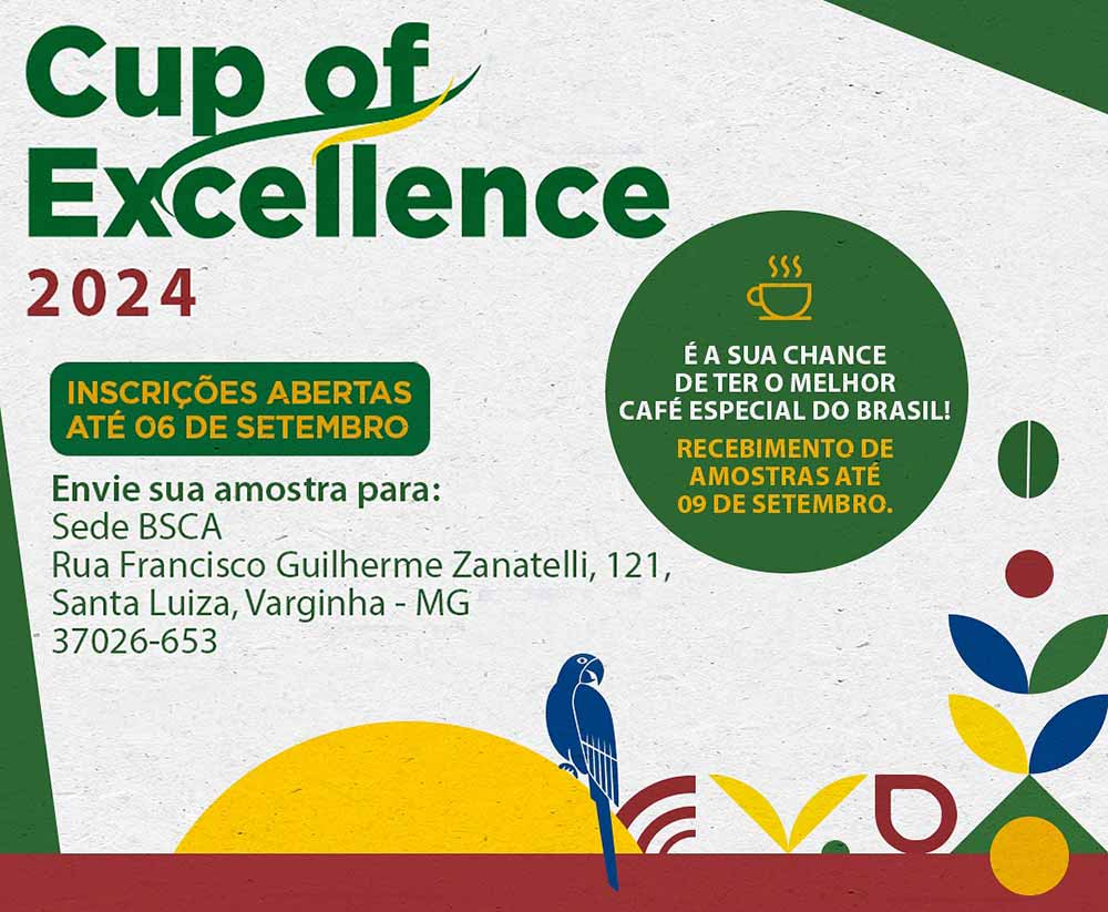 Chamada para as inscrições no Cup of Excellence 2024