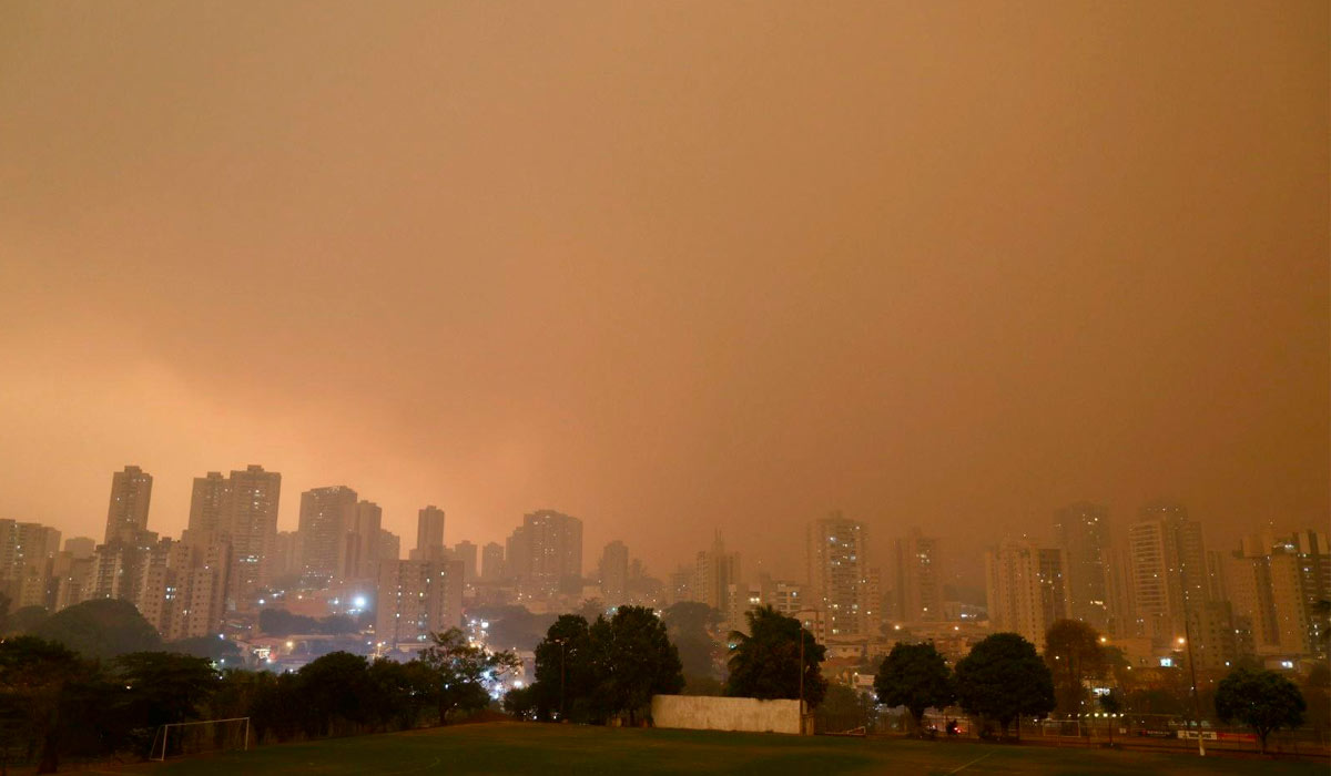 Ribeirão Preto foi a cidade mais atingida por fumaça causada por incêndios no interior de São Paulo - Fonte: Guilherme Veiga/Estadão