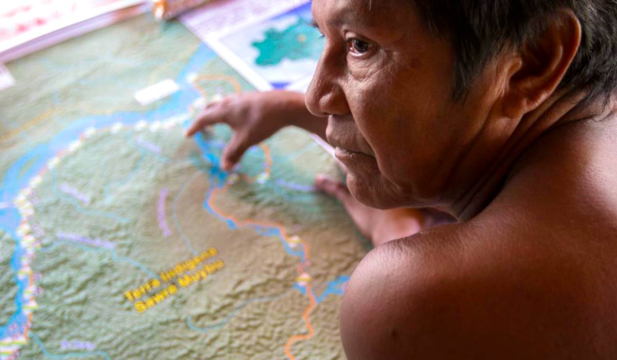 Juarez Saw Munduruku. Só a homologação livrará a terra Sawré Muybu de usinas, garimpos e madeireiros - Foto: Ana Mendes/Amazônia Real