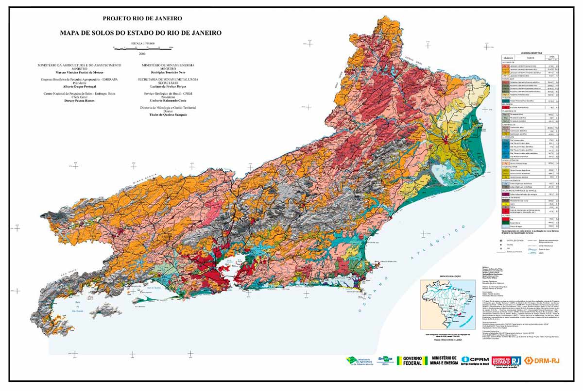 Mapa de solos do RJ