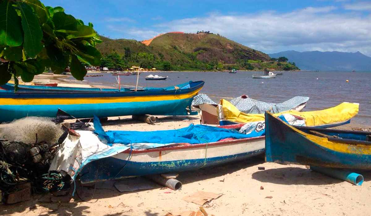 Barcos parados no rancho durante o defeso