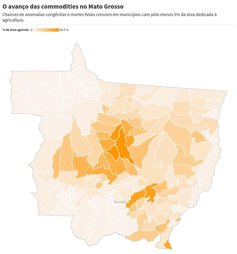 O avanço das commodities no Mato Grosso - Fonte: MapBiomas - Análise e visualização: InfoAmazonia