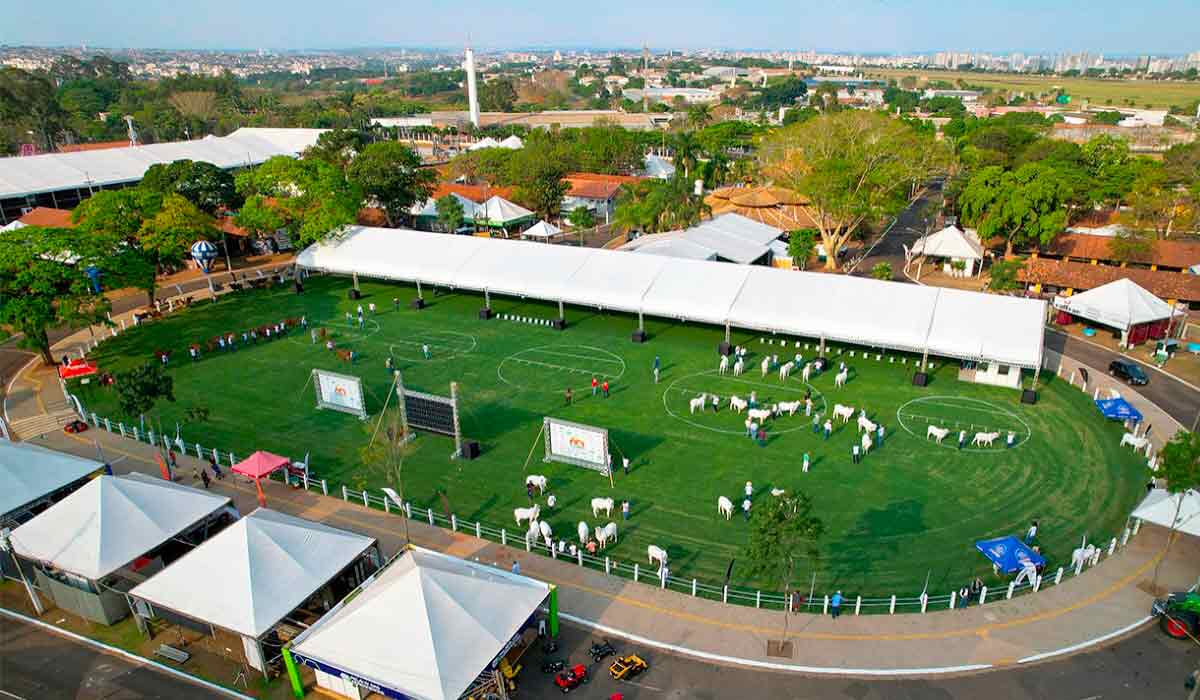 Vista aérea do parque de exposições