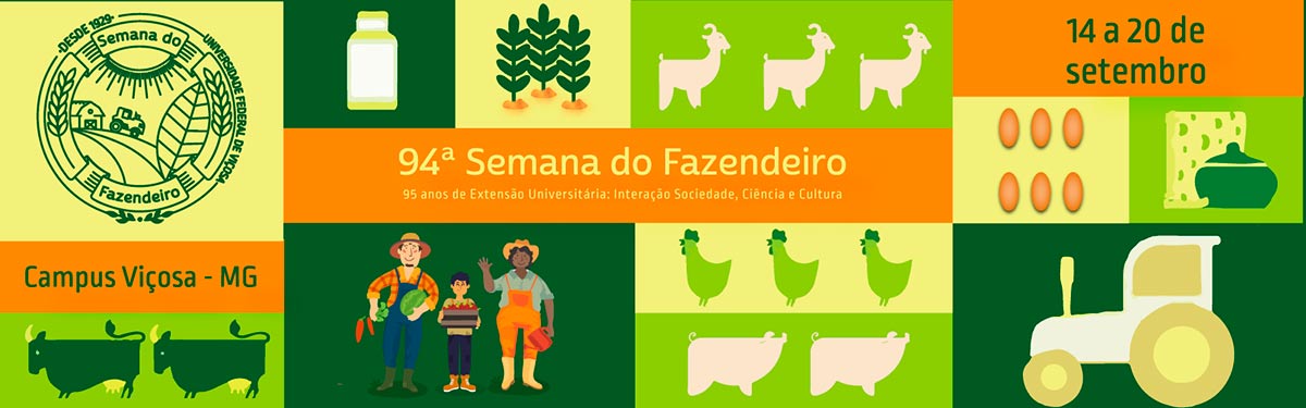 Banner da 94ª edição da Semana do Fazendeiro da UFV