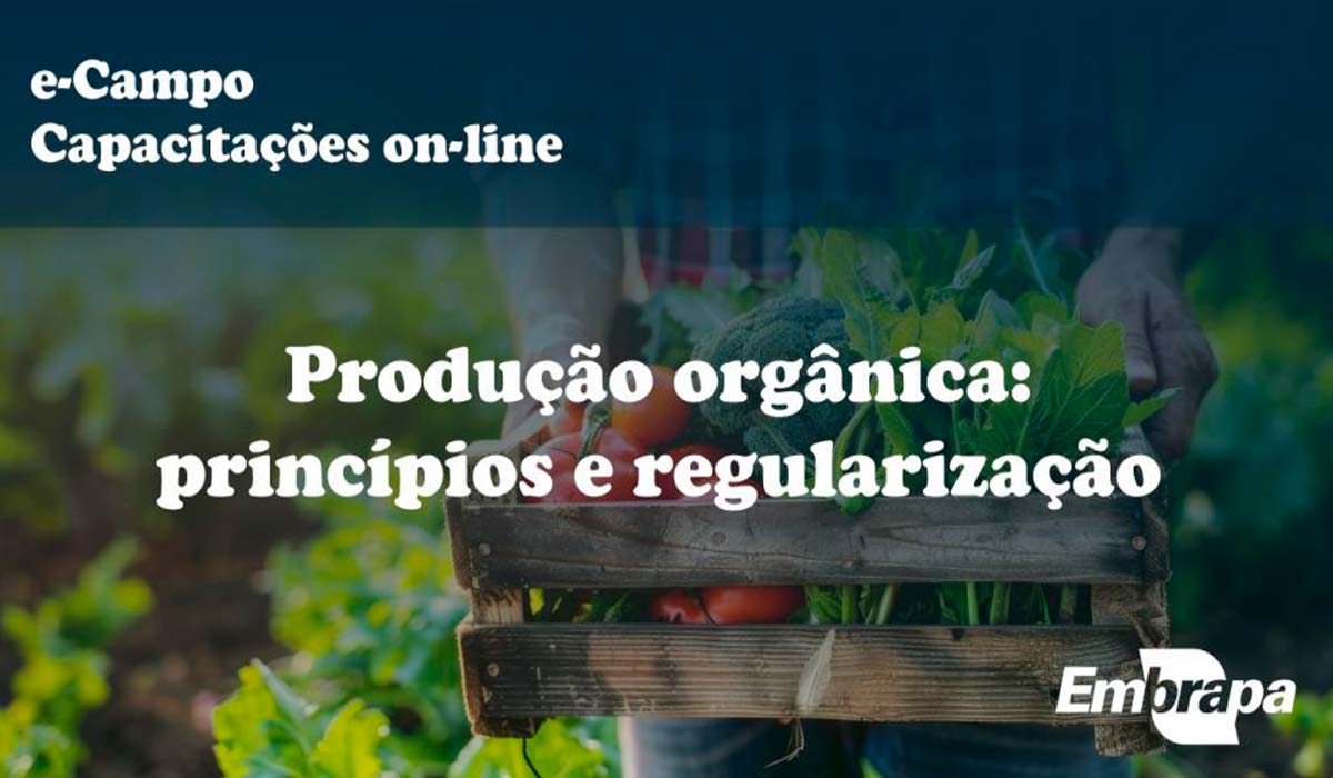 Chamada para o curso online "Produção Orgânica: princípios e regularização" da Embrapa