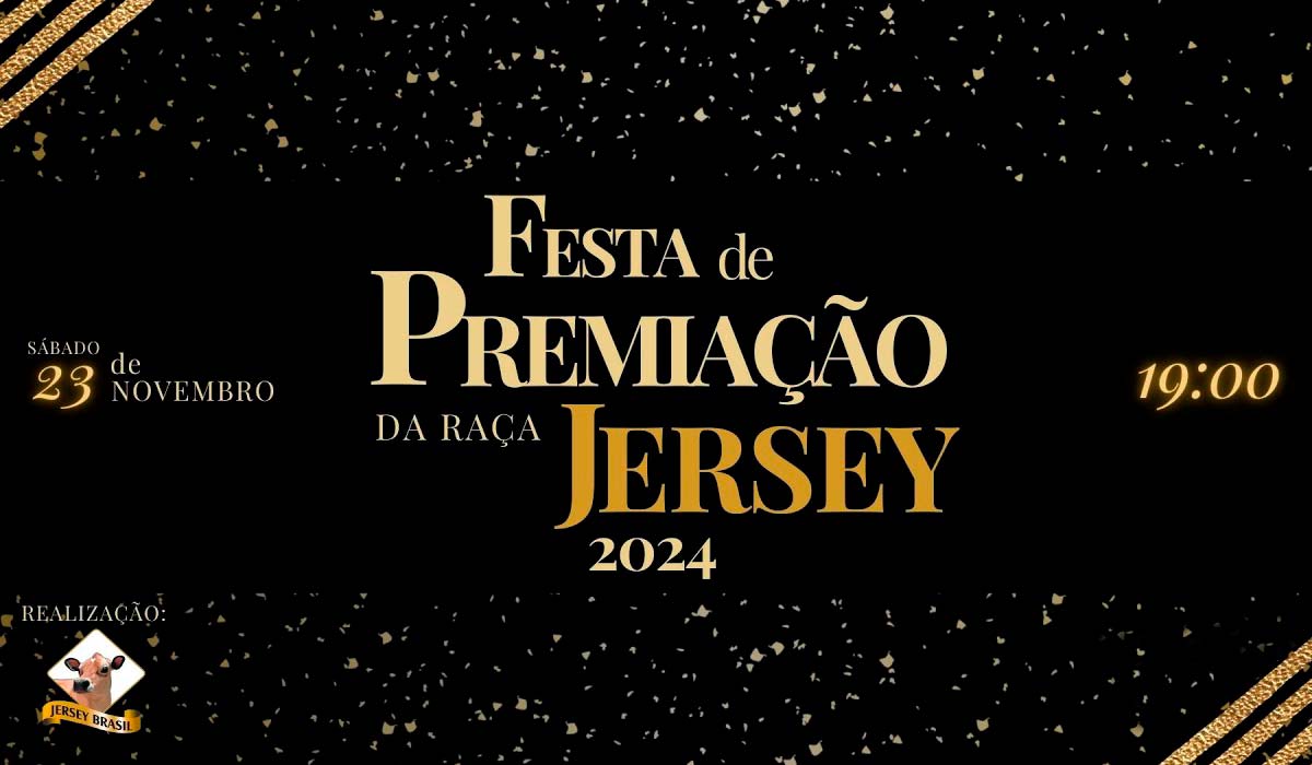 Banner da Festa de Premiação da raça Jersey Brasil 2024