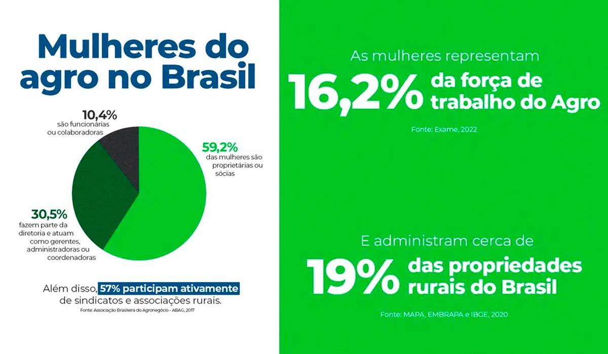 Números que destacam a participação das mulheres no agronegócio brasileiro