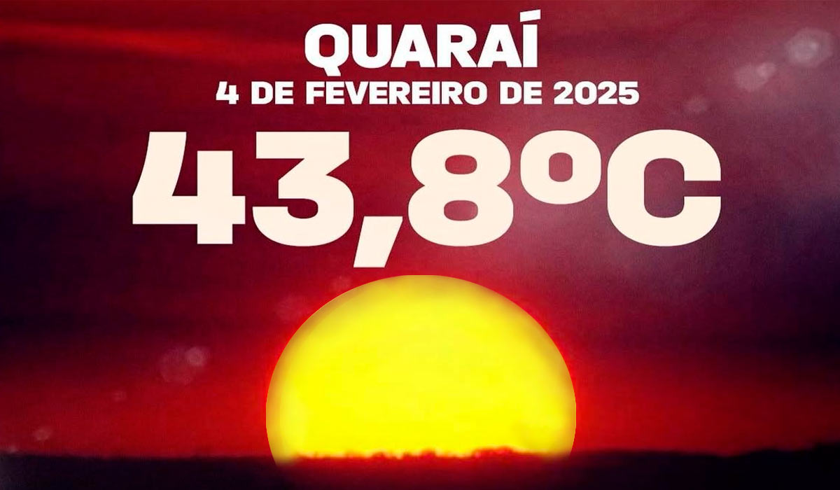 Quaraí registra recorde histórico de calor no Rio Grande do Sul