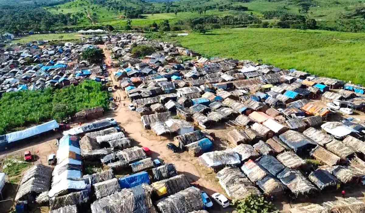 Vista aérea do acampamento “Terra e Liberdade”, situado no município de Parauapebas, sudeste do Pará - Foto: MST